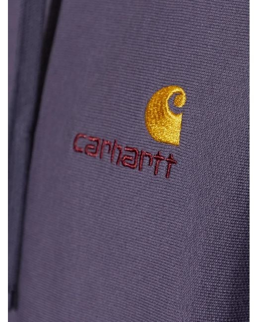 Carhartt Purple American Script Logo-Detail Hoodie for men