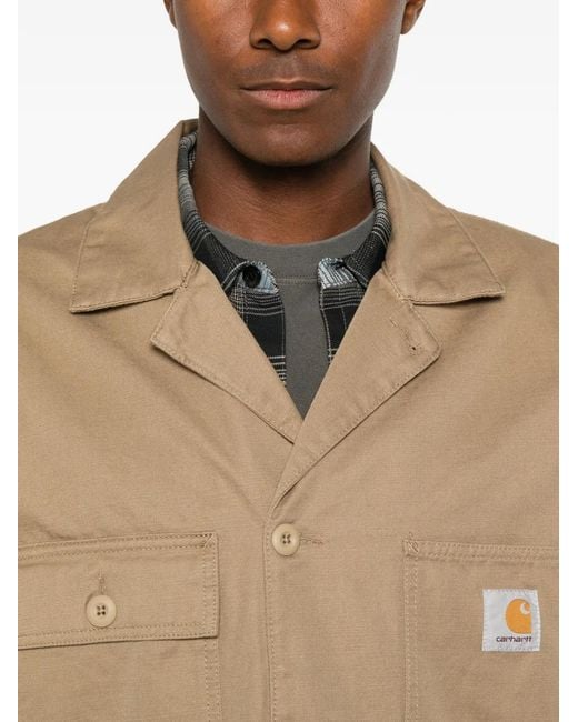 Carhartt Natural Logo-Patch Button-Up Jacket for men