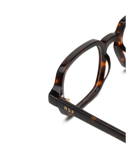 Retrosuperfuture Brown Rectangle-Frame Tortoiseshell Glasses