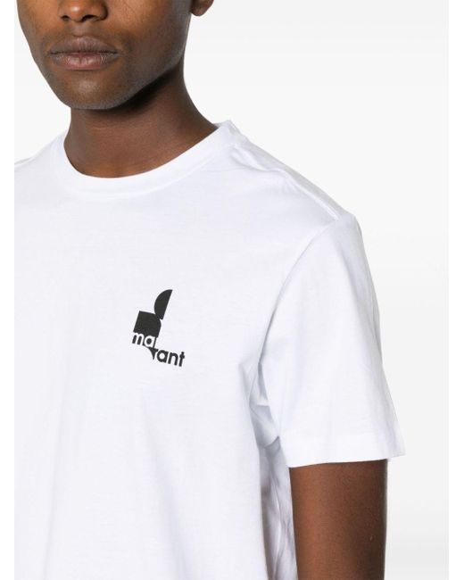 Isabel Marant T-shirt Van Biologisch Katoen in het White voor heren