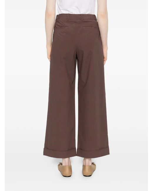 Cellar Door Purple Angie Pleated Turn-Up Trousers