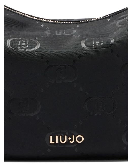 Liu Jo Black Medium Logo-print Zip Shoulder Bag