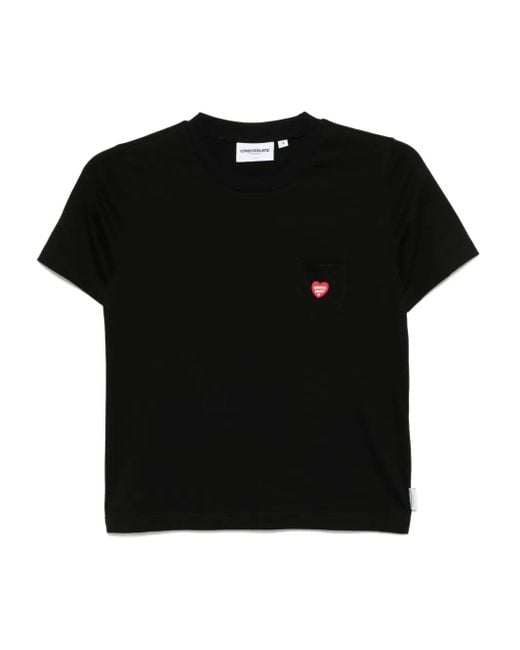 Camiseta Con Logo Chocoolate de color Black