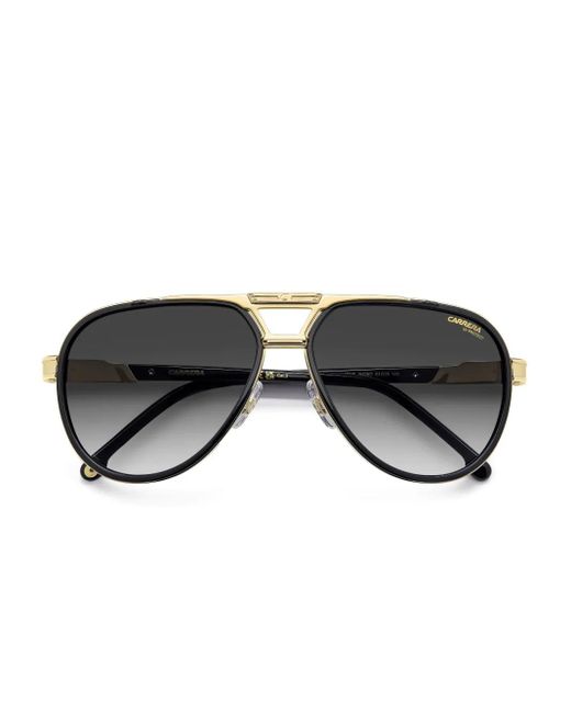 Carrera Black Pilot-Frame Sunglasses for men