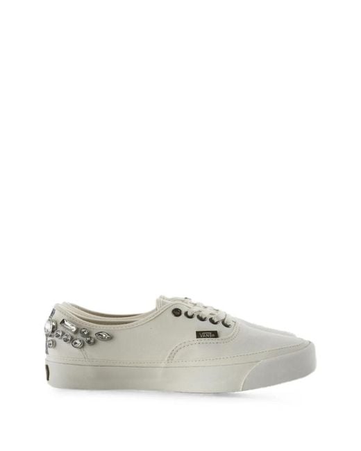 Vans White Lx Authentic 44 Crystal-Embellished Sequinned Sneakers for men