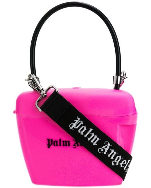 Palm Angels Strap Padlock Bag Pink/black