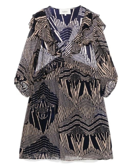 Ba&sh Gray Acacia Mini Dress