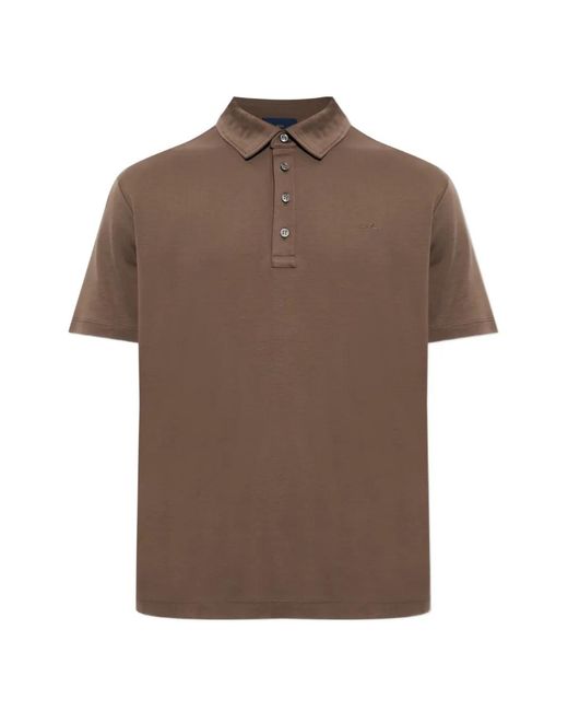 Paul & Shark Brown Short-Sleeve Polo Shirt for men