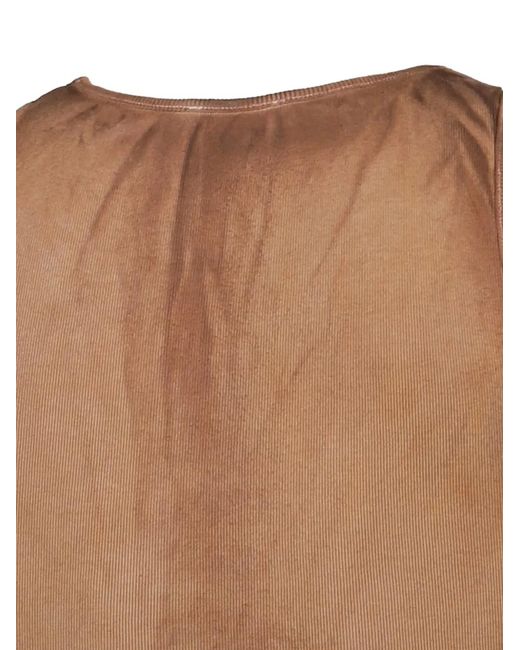La Maskarade Brown Logo-Print Distressed Tank Top for men