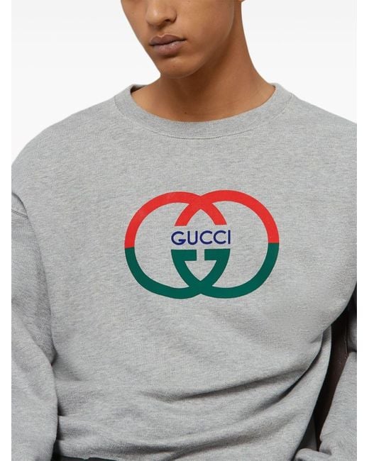 Gucci T-shirt Met Print in het Gray voor heren