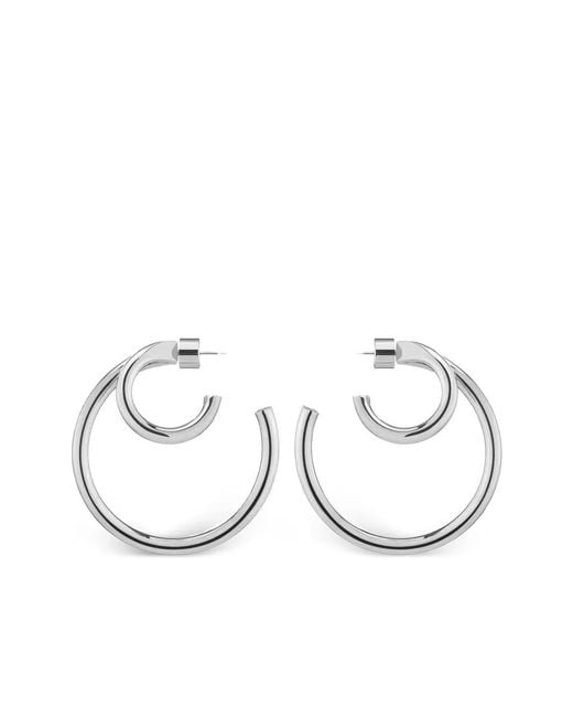 Jennifer Fisher White Double Lilly Hoop Earrings