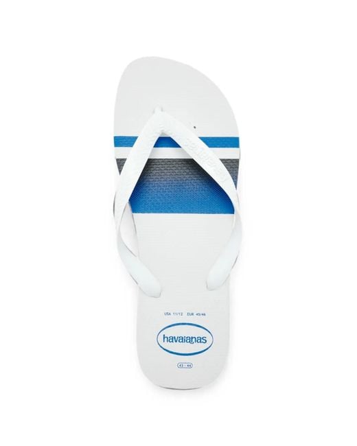 Havaianas Blue Top Basic Logo-Embossed Flip Flops for men