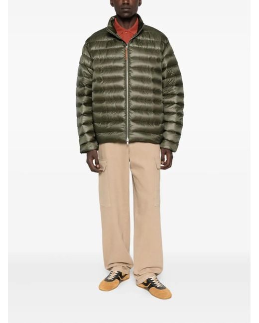 Jil Sander Green Quilted Puffer Jacket for men