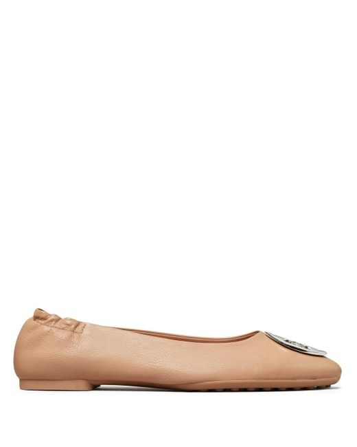 Tory Burch Claire Ballerina Shoes in Natural | Lyst