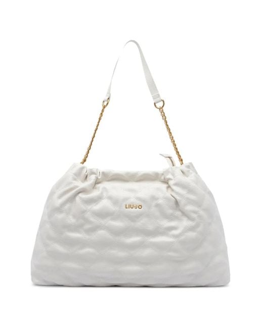 Liu Jo White Quilted Shoulder Bag