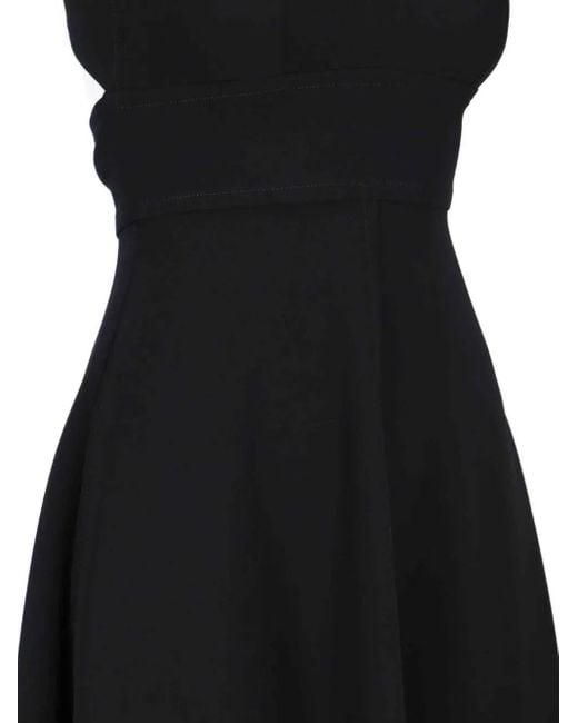 Aspesi Black Crepe Maxi Dress