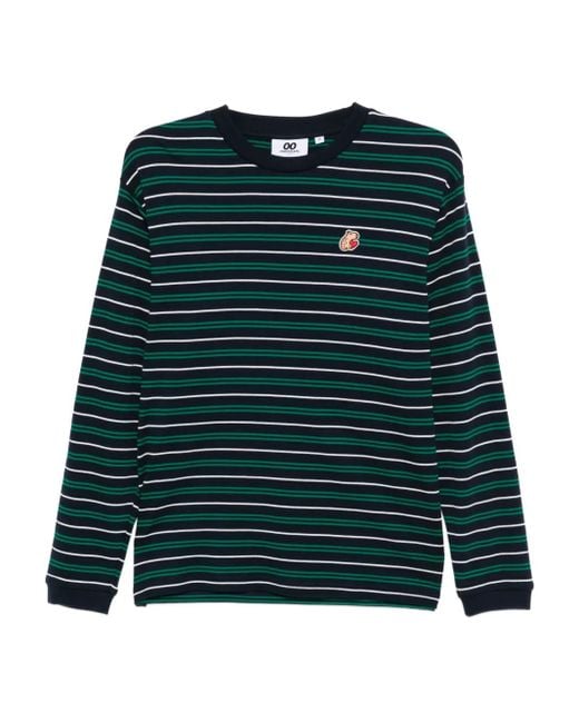 Chocoolate Green Logo-Embroidered Top