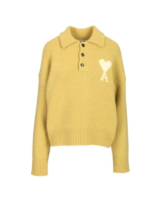 AMI Ami De Coeur Sweater in het Yellow voor heren