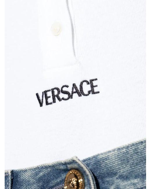 Versace White Button-Front Cotton Body