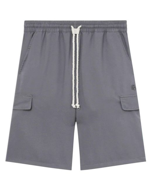 FIVE CM Gray Logo-embroidered Drawstring Shorts for men