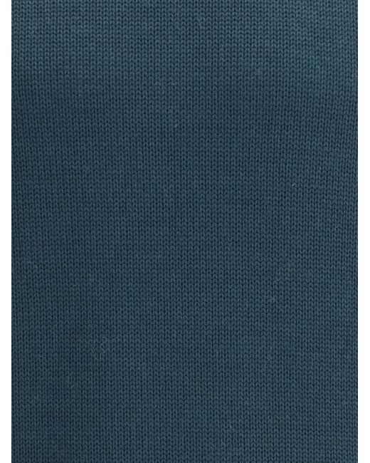 Roberto Collina Blue Turtleneck Wool Sweater for men