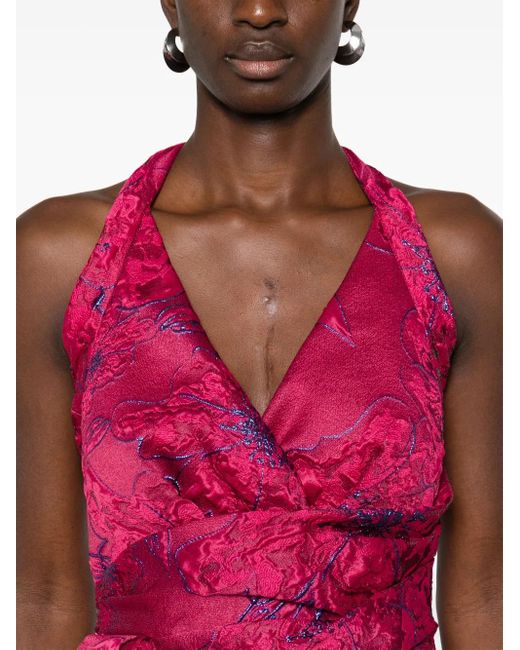 Talbot Runhof Pink Lombino Mini Dress