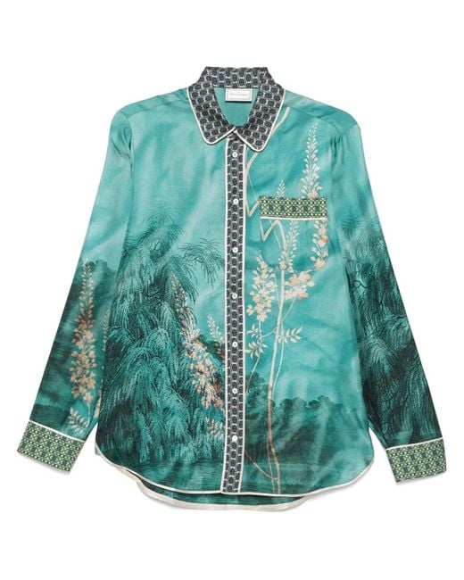 Pierre Louis Mascia Blue Aloe Shirt for men