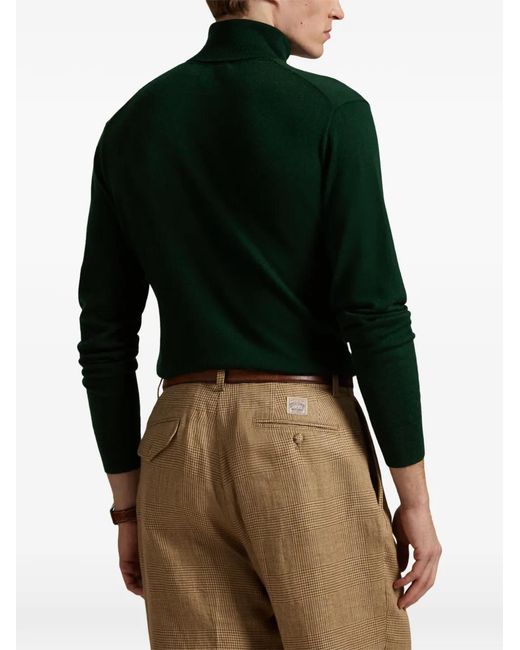 Polo Ralph Lauren Green Long-Sleeve Turtleneck Sweater for men