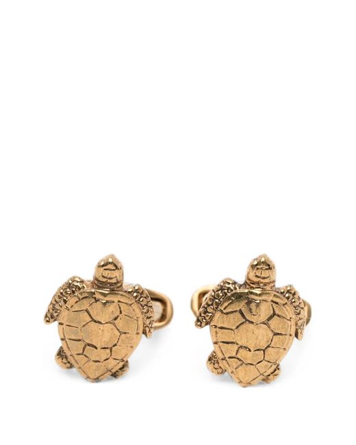 Roberto Cavalli Metallic Turtle-Motif Cufflinks for men