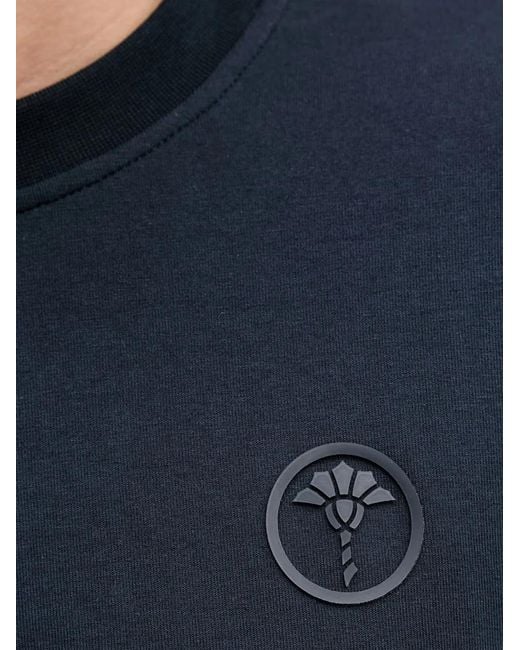 Joop! Blue Logo-Patch Crew-Neck Sweatshirt for men