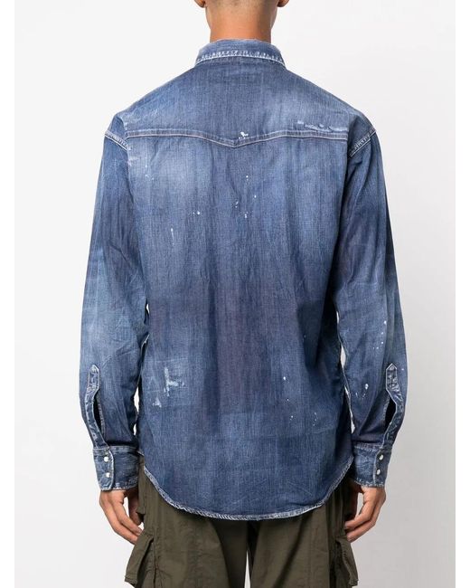 DSquared² Blue Denim Shirt for men