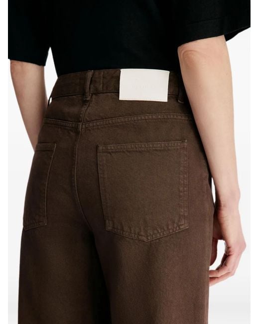Loulou de Saison Brown Mico Low-Rise Wide-Leg Jeans