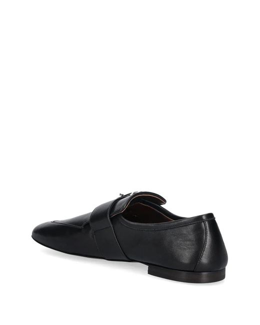 Wales Bonner Black Buckle Strap Loafers