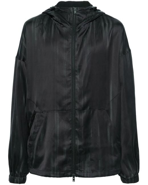 Y-3 Black 3-Stripes Hooded Jacket for men