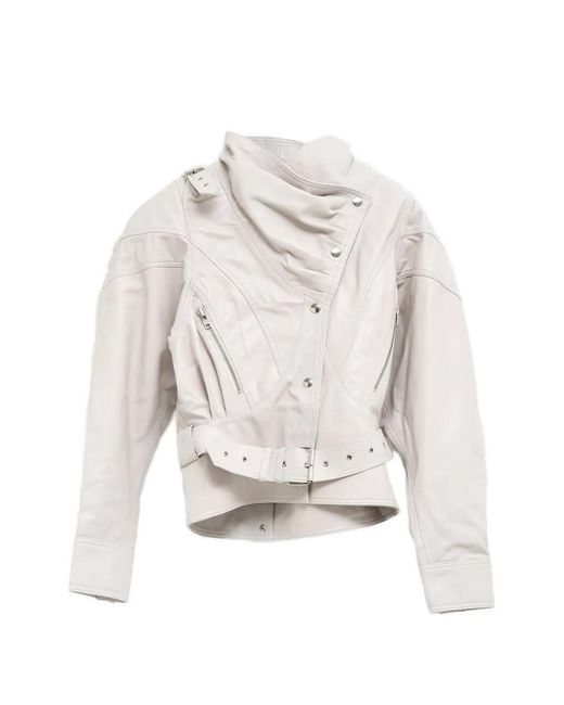 VAQUERA White Asymmetric-Zip Jacket