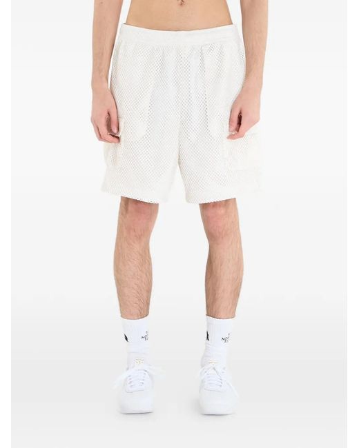 The North Face White Logo-Patch Shorts
