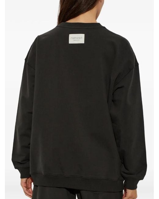 Rethinkit Studios Black Logo-Embroidered Sweatshirt
