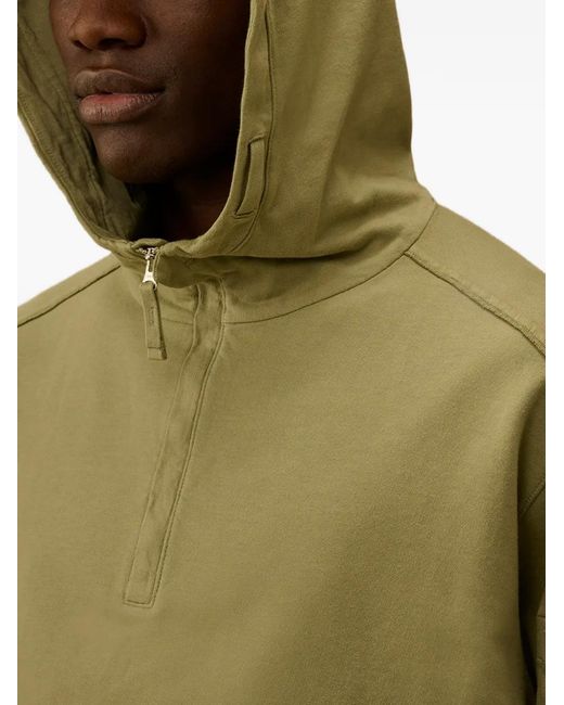 C P Company Green Half-Zip Hoodie for men
