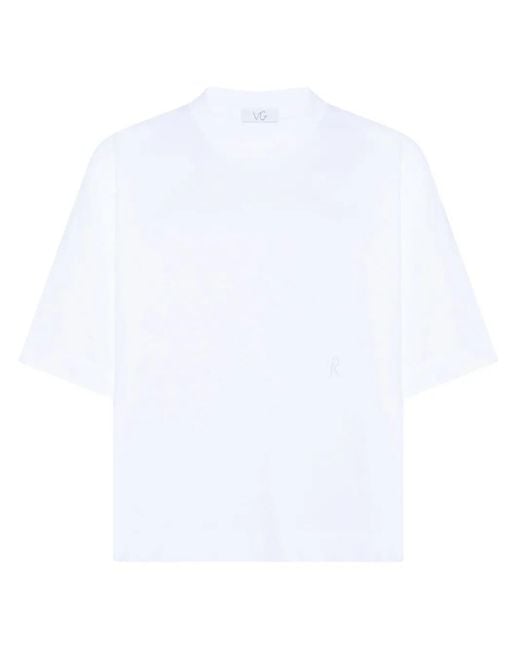 Rosetta Getty X Violet Getty クロップド Tシャツ White