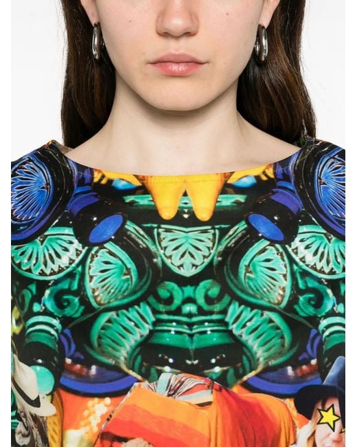 The Artistylist Blue Graphic-Print T-Shirt