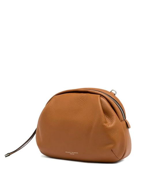 Gianni Chiarini レザー ショルダーバッグ Brown
