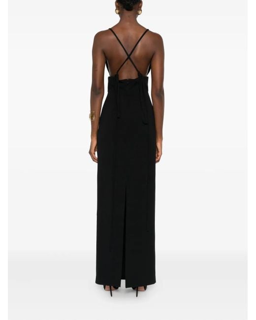 Solace London Black Milly Midi Dress