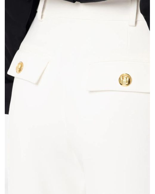 Elisabetta Franchi クレープ テーラードパンツ White