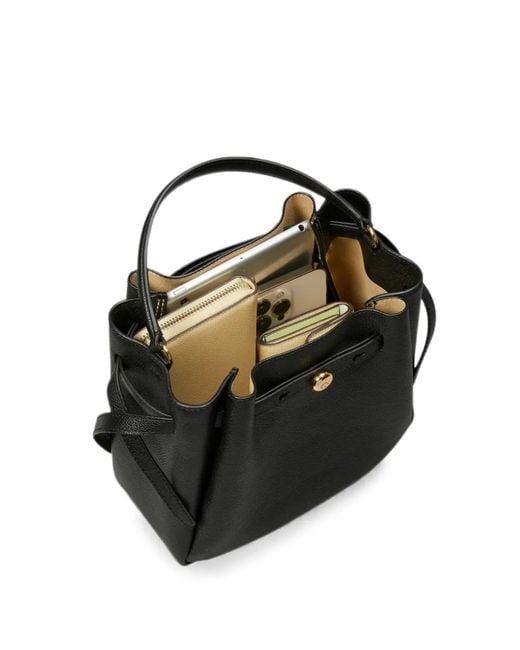 Tory Burch Black Romy Leather Shoulder Bag