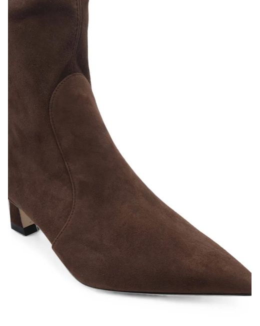 Stuart Weitzman Brown Vinnie Suede Ankle Boots