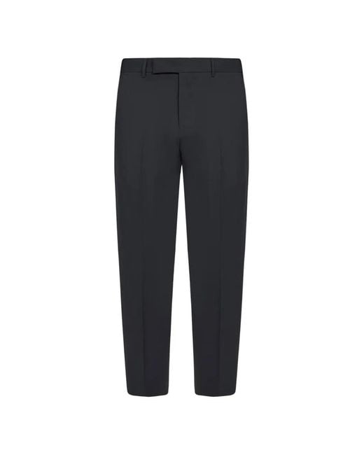PT Torino Blue Pleated Tailored Trousers for men