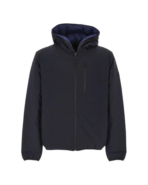 Save The Duck Blue Ezra Reversible Hooded Zip-Up Padded Jacket for men