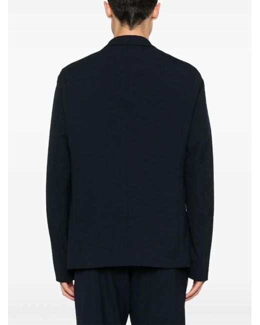 Emporio Armani Blue Single-Breasted Blazer for men