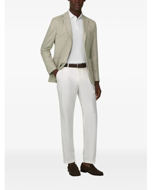 Boggi White Single-Breasted Blazer for men