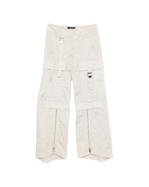 Seafarer White Strap Zip Trousers